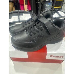 Propet Womens Lifewalker Flex Black Shoes 7 XX(4E) Comfort Fit Velcro & Lace Clo